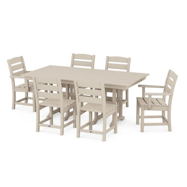 POLYWOOD Lakeside 7-Piece Farmhouse Dining Set - Sand